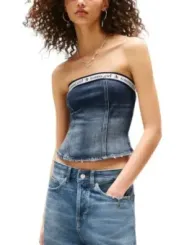 Tommy Hilfiger Jeans Damen Top Blau | online kaufen