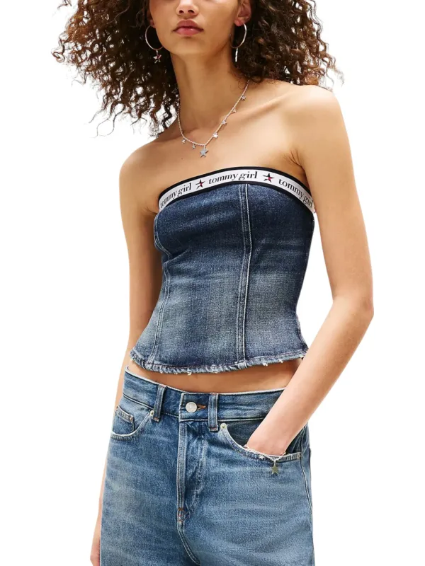 Tommy Hilfiger Jeans Damen Top Blau | online kaufen