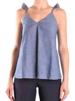 Dondup Damen Tanktops Blau mieten - Flex-Fashion Verleih