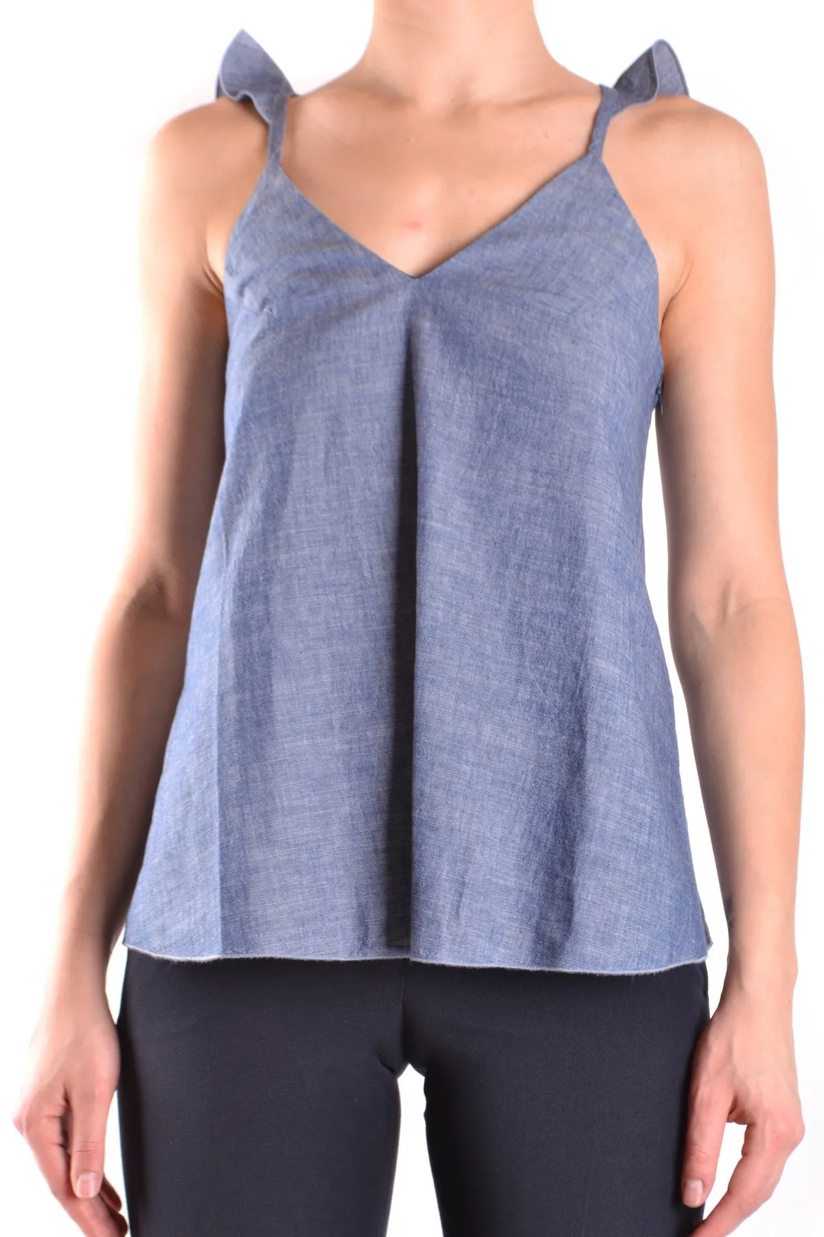 Dondup Damen Tank-Tops Blau 488850