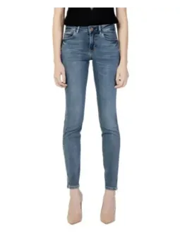Mitteltiefe blaue Guess Skinny-Jeans aus Denim