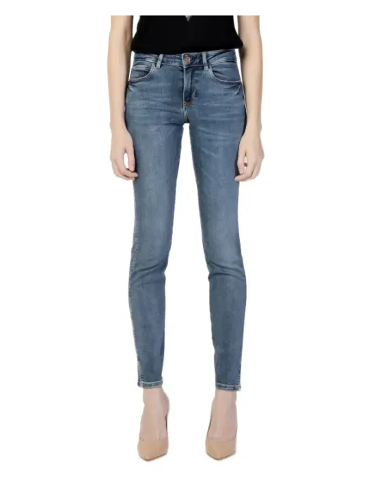 Mitteltiefe blaue Guess Skinny-Jeans aus Denim