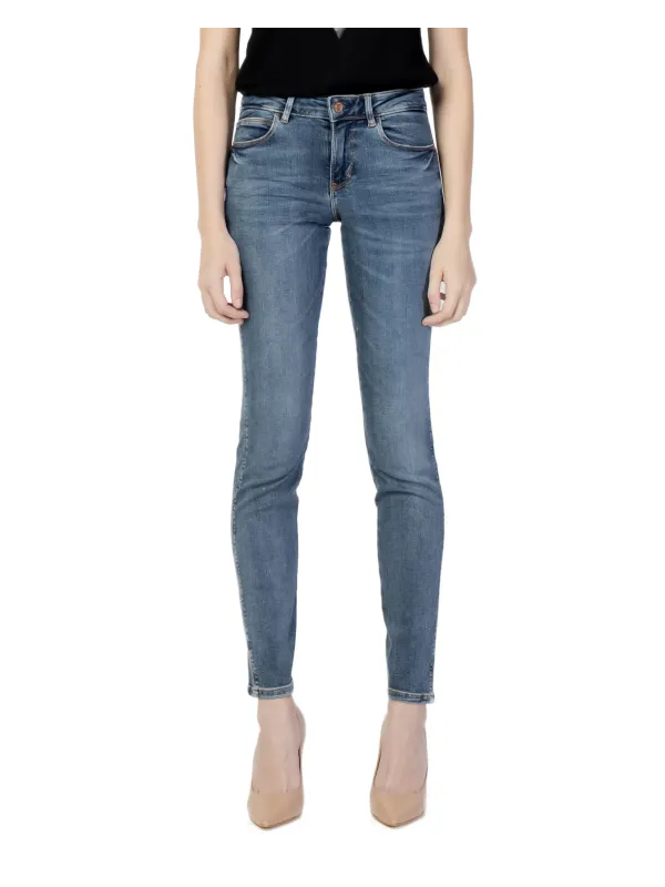 Mitteltiefe blaue Guess Skinny-Jeans aus Denim