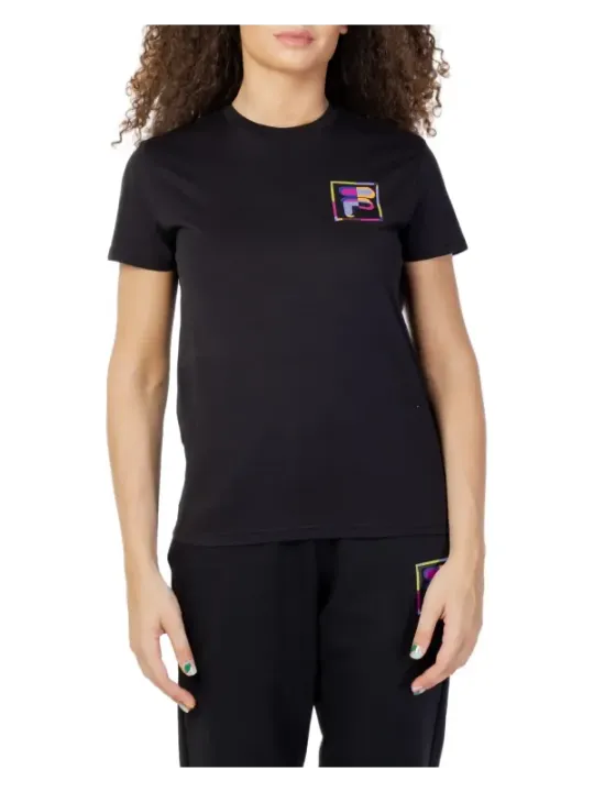 Schwarzes Fila Crewneck T-Shirt