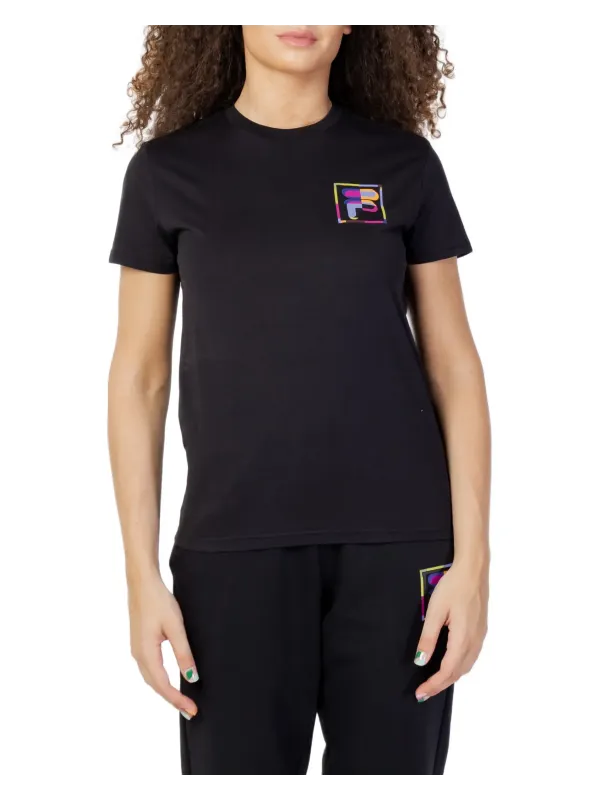 Schwarzes Fila Crewneck T-Shirt