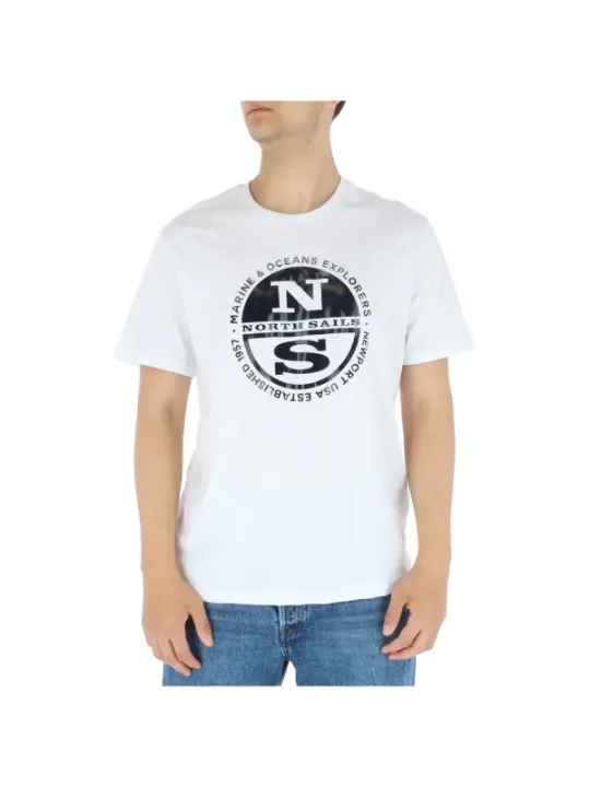Weißes North Sails Logo T-Shirt