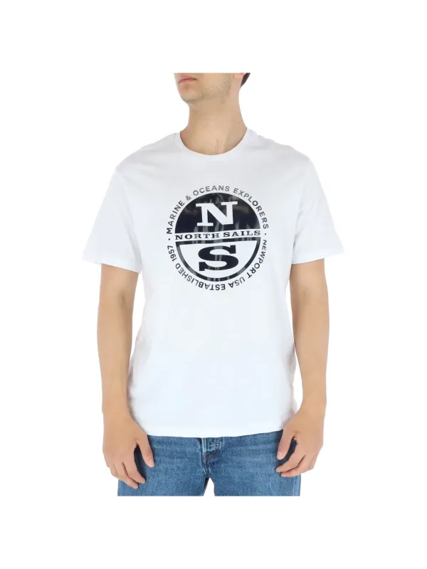 Weißes North Sails Logo T-Shirt