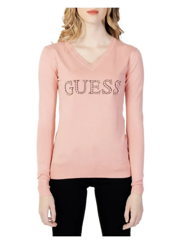 Rosa Guess Strass Langarm