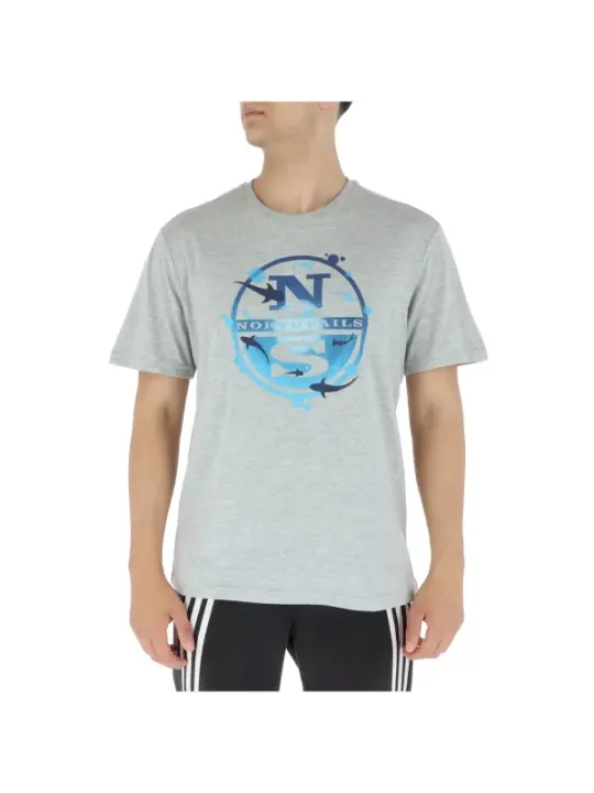 Weißes North Sails Segelshirt Logo
