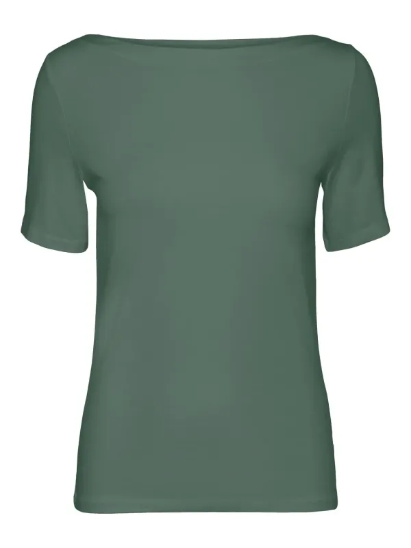 Vero Moda Baumwolle Bootneck T-Shirt