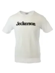 Elfenbeinweisses Baumwoll-T-Shirt lockerer Schnitt