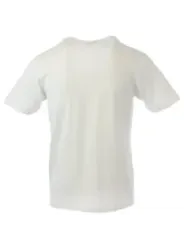 Weißes Baumwoll-T-Shirt kurzer Schnitt