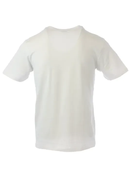 Weißes Baumwoll-T-Shirt kurzer Schnitt