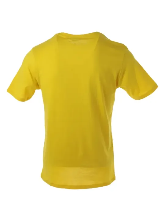 Gelbes Polyester Kurzarm-T-Shirt