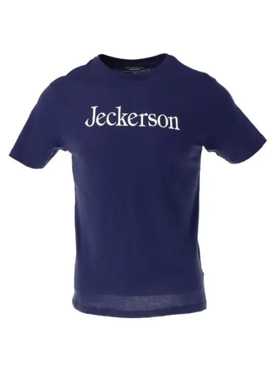Navy Jeckerson T-Shirt mit Text