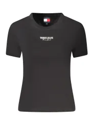Tommy Hilfiger Damen KURZARM-T-SHIRT Schwarz | online kaufen