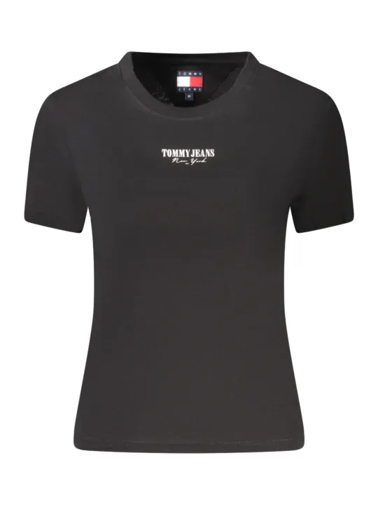 Tommy Hilfiger Damen KURZARM-T-SHIRT Schwarz | online kaufen