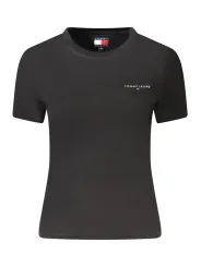 Tommy Hilfiger Damen KURZARM-T-SHIRT Schwarz | online kaufen
