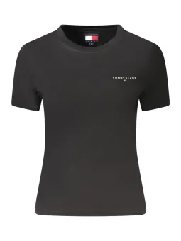 Tommy Hilfiger Damen KURZARM-T-SHIRT Schwarz | online kaufen