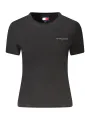 Tommy Hilfiger Damen KURZARM-T-SHIRT Schwarz | online kaufen