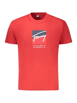 Tommy Hilfiger Herren T-Shirt Rot mieten - Flex-Fashion Verleih