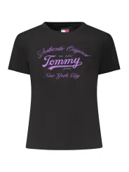 Tommy Hilfiger Damen KURZARM-T-SHIRT Schwarz | online kaufen