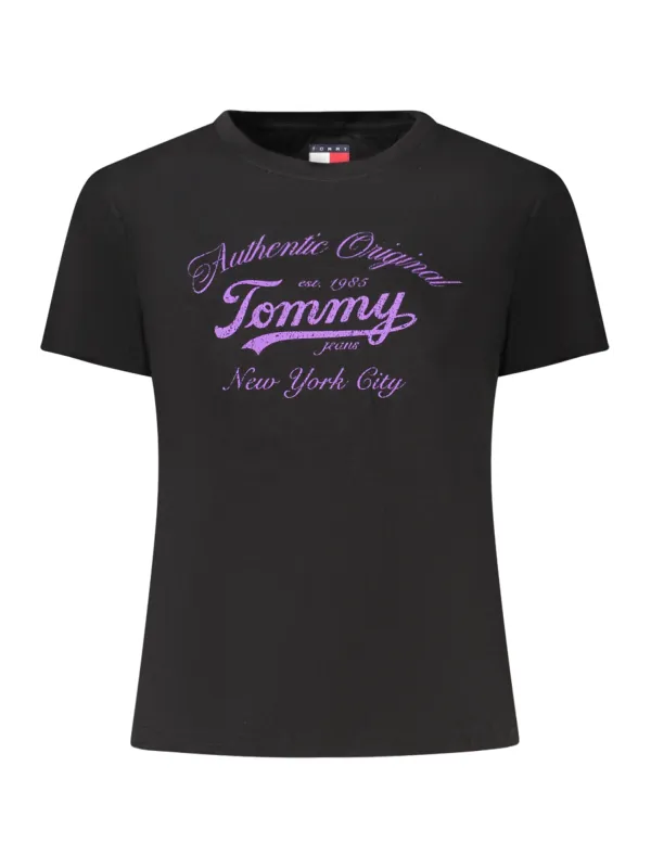Tommy Hilfiger Damen KURZARM-T-SHIRT Schwarz | online kaufen