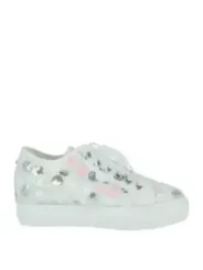 Weiße Enrico Coveri Plateau-Sneakers mit Pailletten