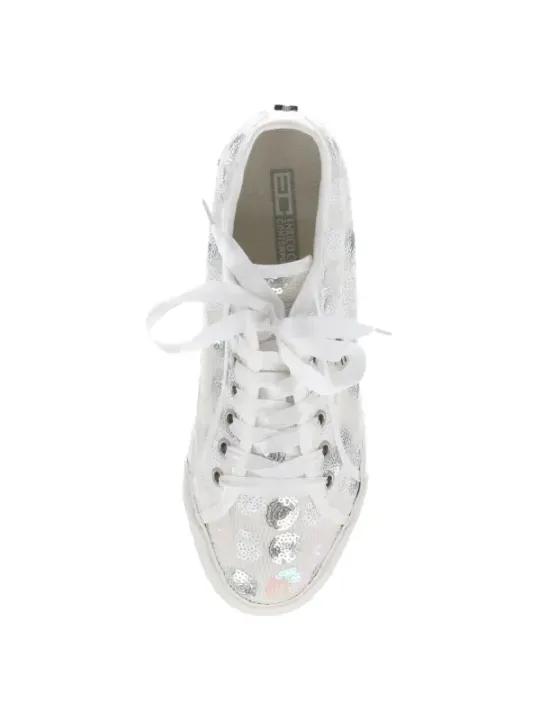Weiße Enrico Coveri Pailletten Sneaker