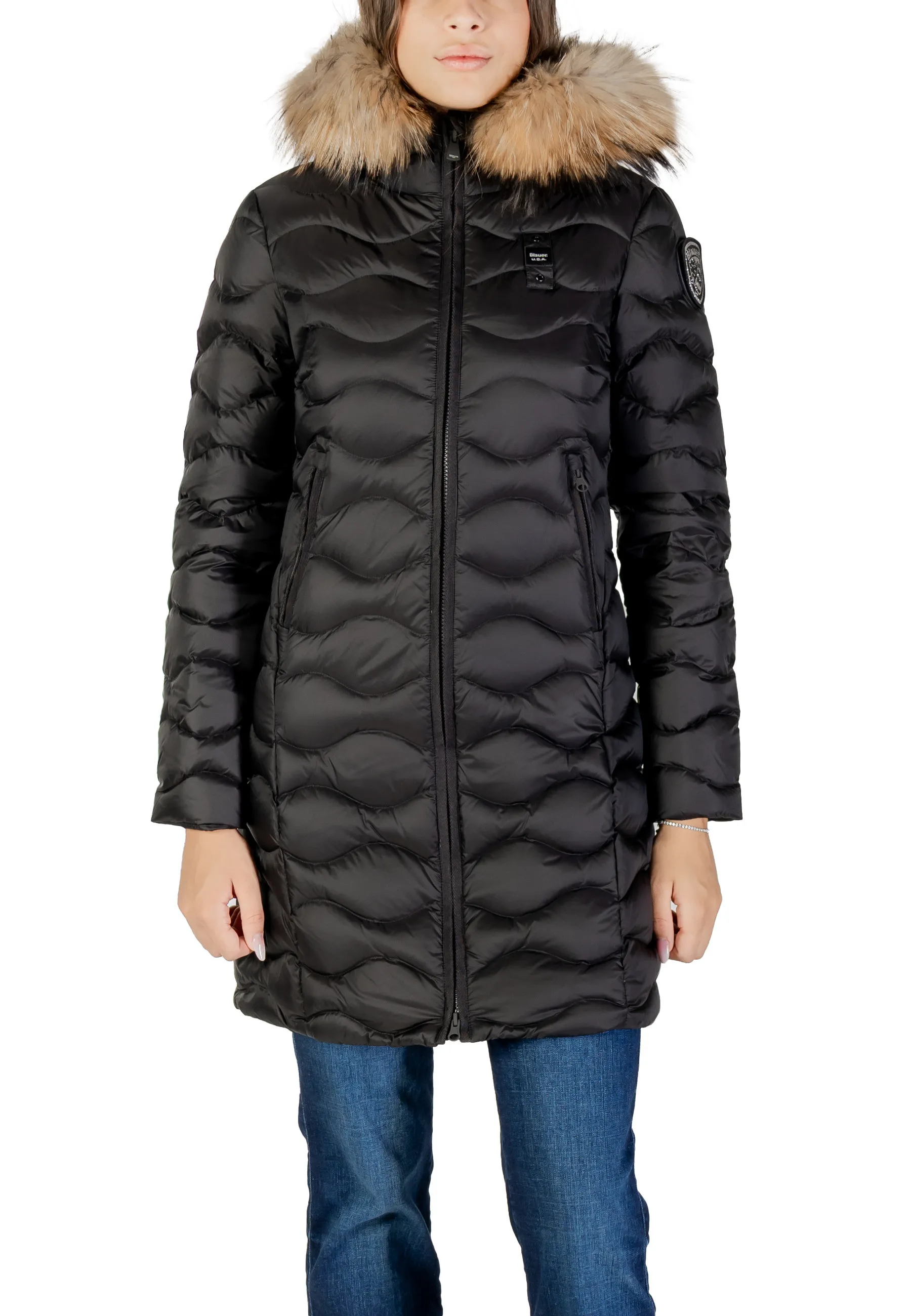 Blauer Damen Jacke Schwarz 490813