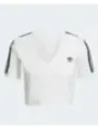 Weißes Adidas T-Shirt mit Streifen