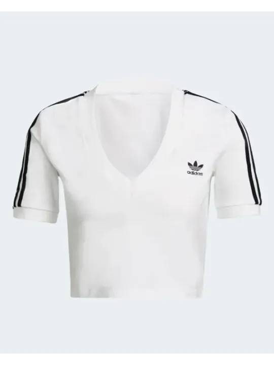 Weißes Adidas Sport-T-Shirt Damen