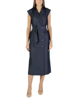 Ichi Damen Kleid Blau | online kaufen