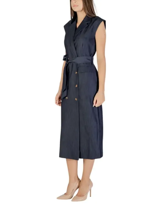 Ichi Damen Kleid Blau | online kaufen