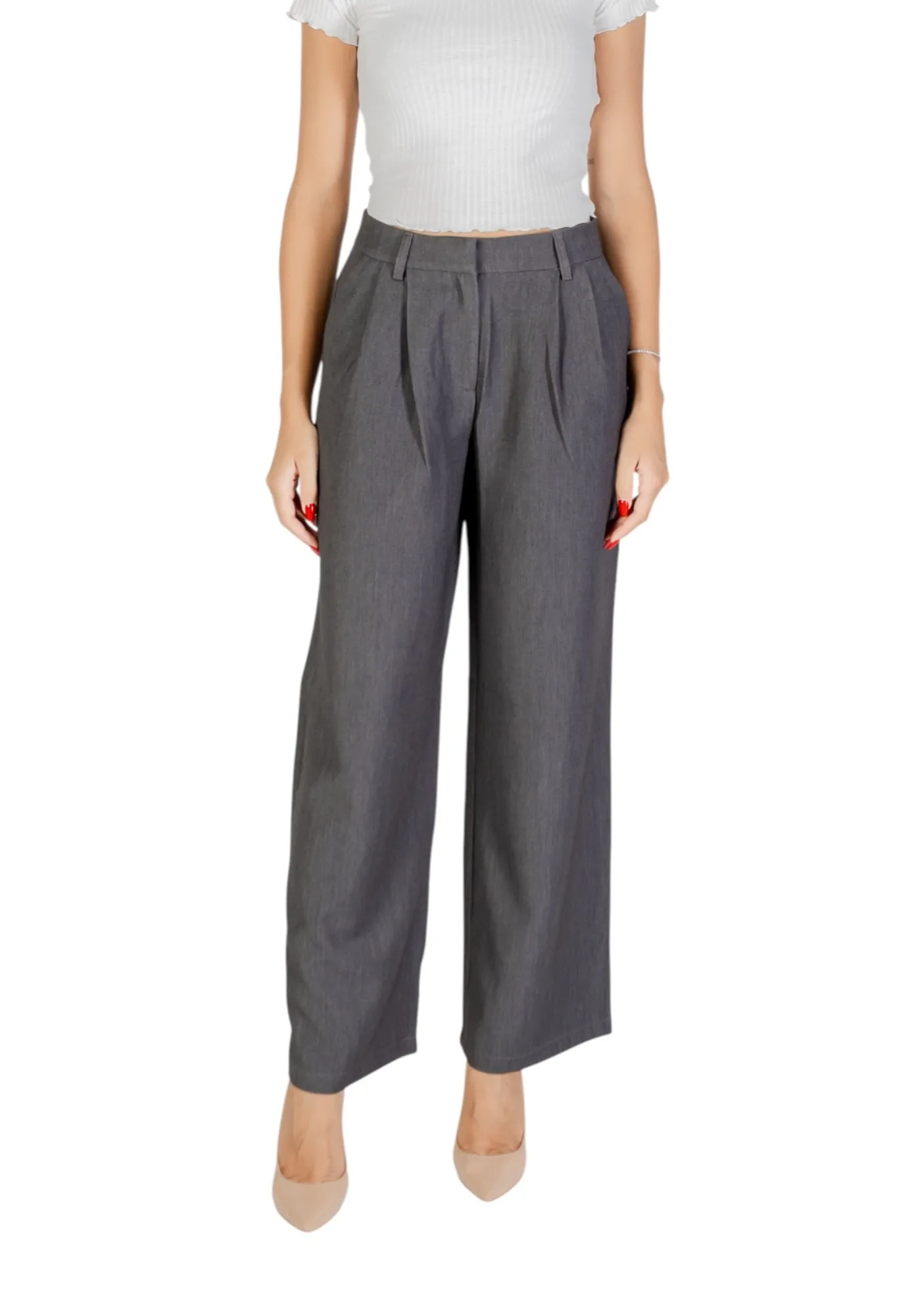 Only Damen Hose Grau 490347