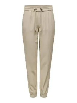 Khaki Hosen mit elastischem Bund
