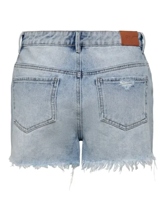 Leichte Jeansshorts mit Fransenaufschlag ONLY