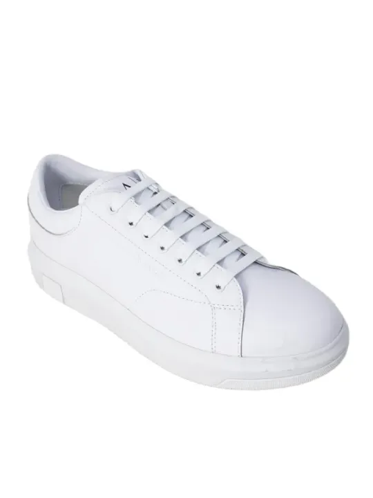 Weiße Armani Exchange Leder Sneaker