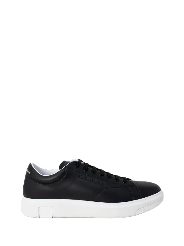 Schwarze Armani Exchange Ledersneaker