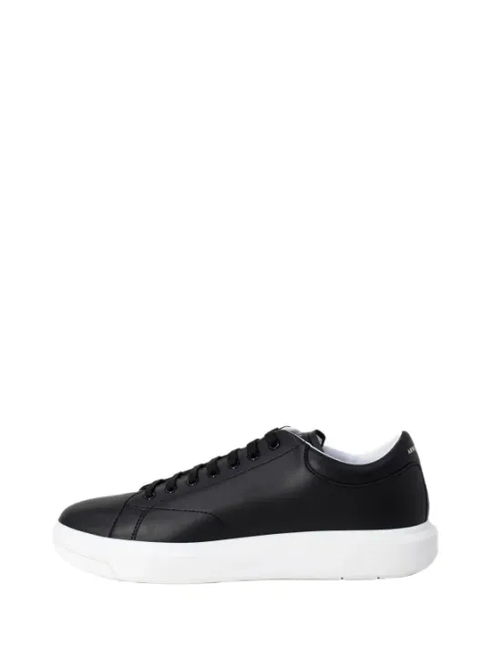 Schwarze Armani Exchange Ledersneakers