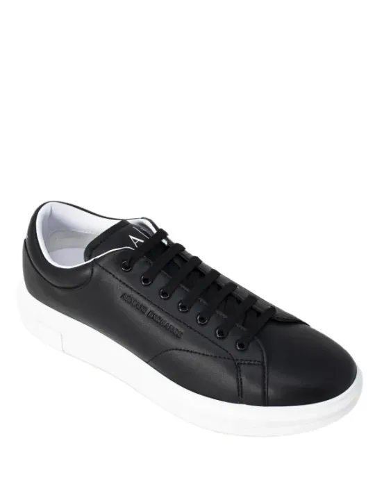 Schwarze Armani Exchange Ledersneaker