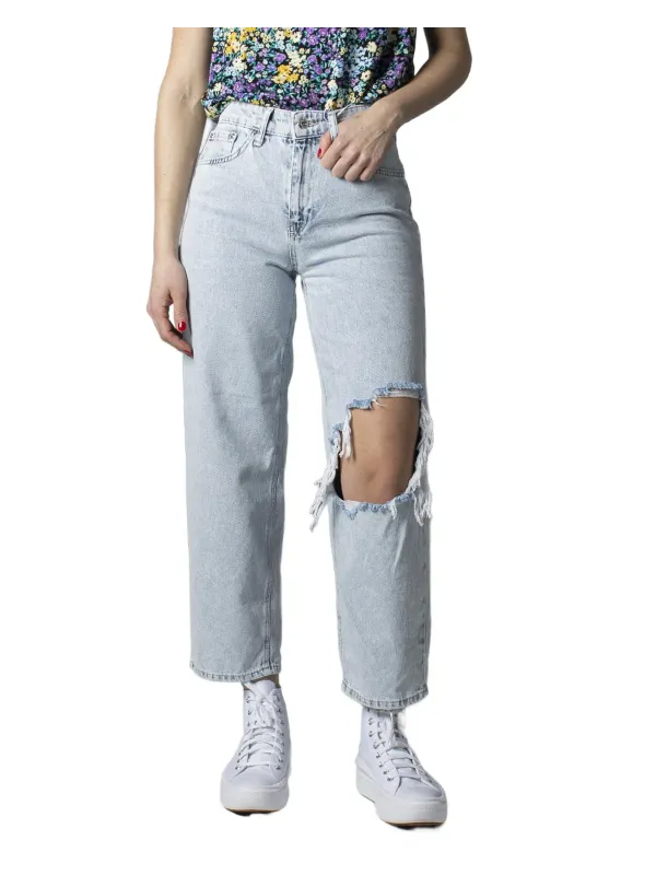 Helle Jeans mit geradem Bein