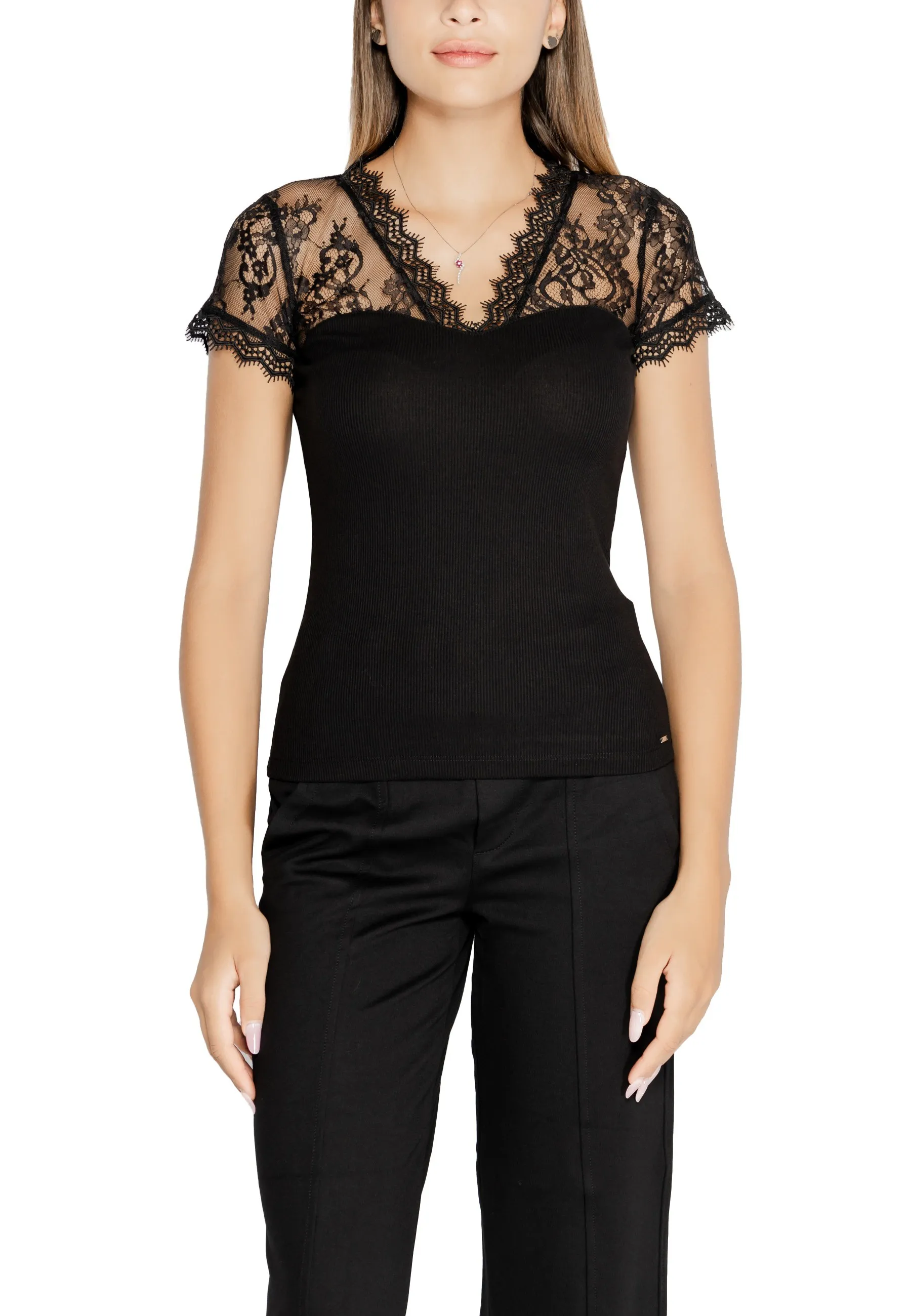Damen T-Shirt Schwarz 476624