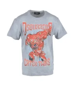 Dsquared Clown Grafik Baumwoll T-Shirt