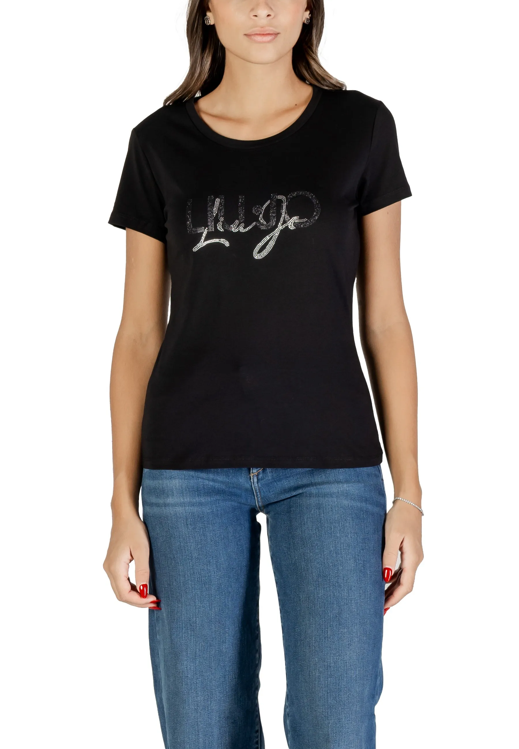 Liu Jo Damen T-Shirt Schwarz 490287