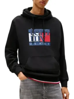 Tommy Hilfiger Jeans Herren Sweatshirt Schwarz