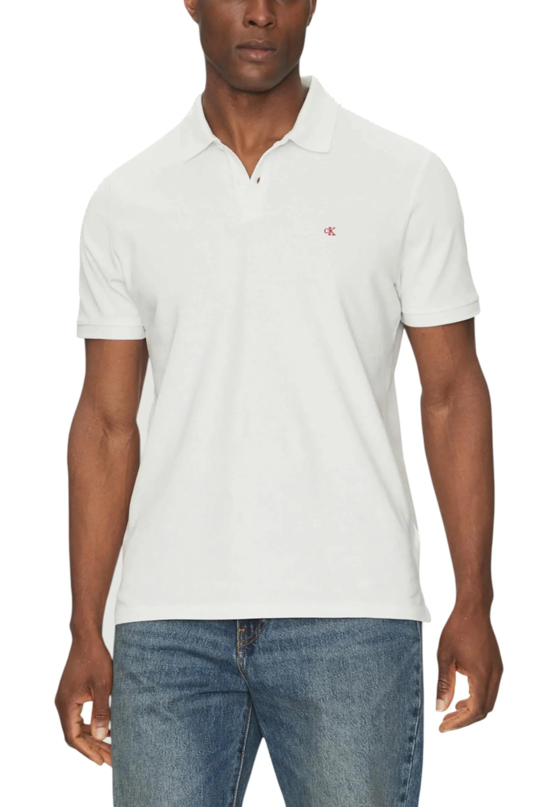 Herren Polo Weiß 489870