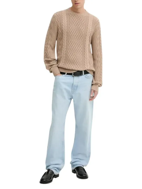 Tommy Hilfiger Jeans Herren Pullover Beige | online kaufen