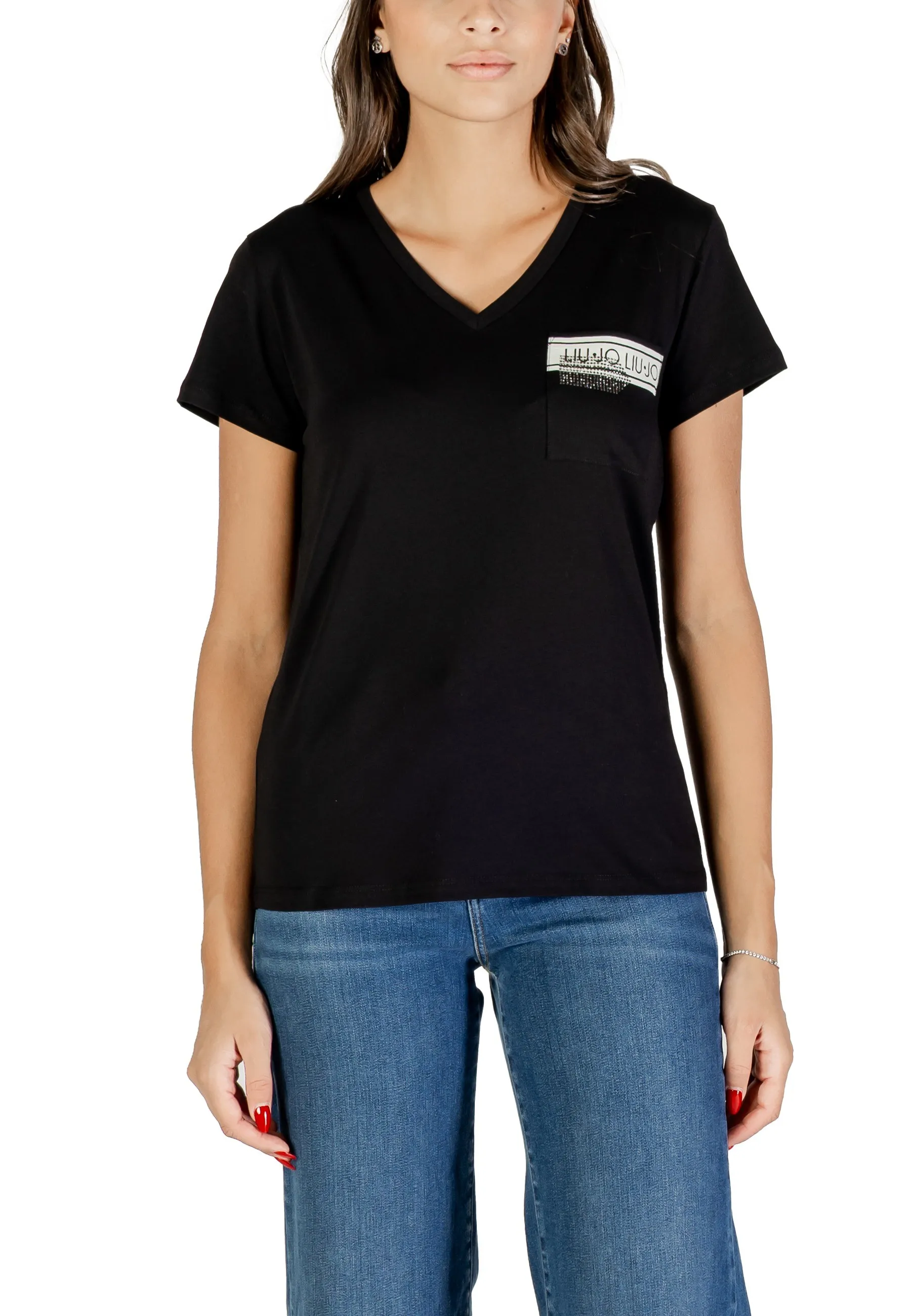 Liu Jo Damen T-Shirt Schwarz 490279