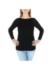 Schwarzer Pinko Strickpullover mit Schriftzug